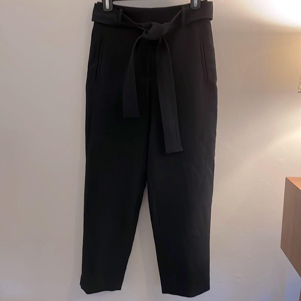 Wilfred black trouser, high waist, ankle length, wide leg, size 2
